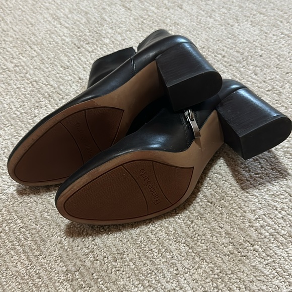 Franco Sarto Black 3 in Block Heel Leather Boots Size 8 *Like New* - Picture 2 of 6
